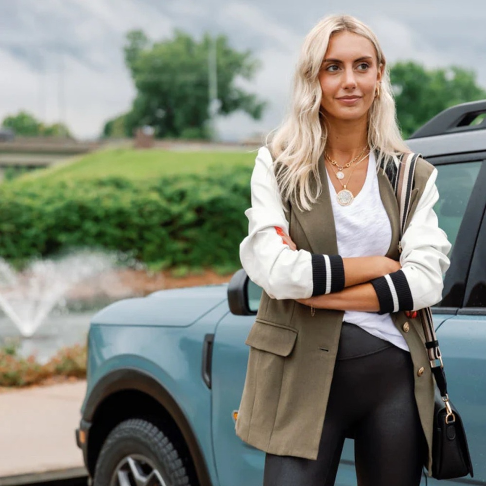 DOLCE CABO mixed media blazer M